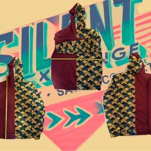 Boys Girls Demon Slayer Hoodies Cosplay Hooded Outerwear Zip Jacket Coat M